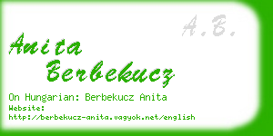 anita berbekucz business card